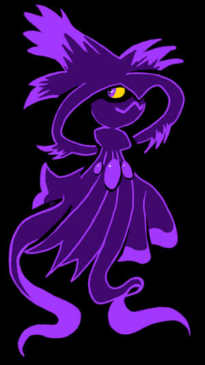 Pokémon Mismagius Drawing In Black Wallpaper