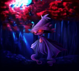Pokémon Mismagius In Dark Forest Wallpaper