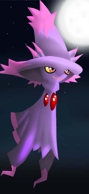 Pokémon Mismagius With Brilliant Moon Wallpaper