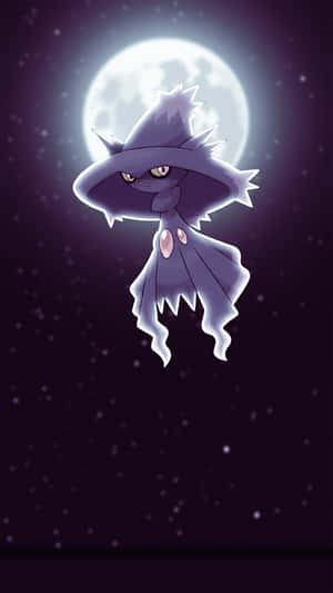 Pokémon Mismagius With Full Moon Wallpaper