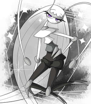 Pokemon Pheromosa In Black And White Wallpaper