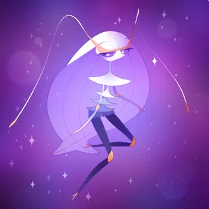 Pokemon Pheromosa With Sparkling Purple Background Wallpaper