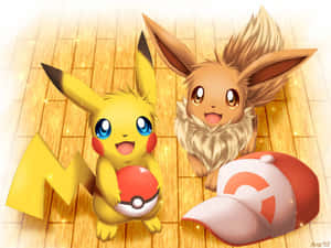 Pokemon Pikachu And Eevee By Sassy Wallpaper