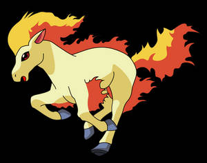 Pokémon Ponyta In White Wallpaper