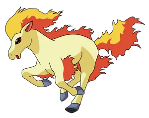 Pokémon Ponyta In White Wallpaper
