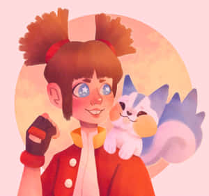 Pokemon Rangerand Partner Pokemon Wallpaper