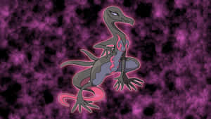 Pokémon Salazzle Black And Purple Wallpaper