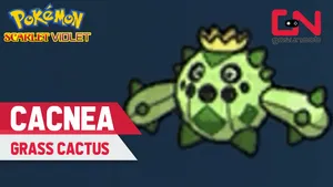 Pokemon Scarlet Violet Cacnea Poster Wallpaper