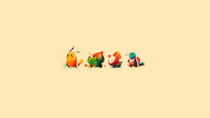 Pokemon Starters Minimalist Artwork Wallpaper