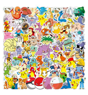 Pokemon Stickers 1000 X 1080 Wallpaper Wallpaper