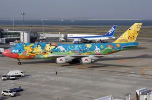 Pokemon-themed Ana Airplane Wallpaper