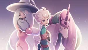 Pokemon Trainerwith Rapidashand Mismagius Wallpaper