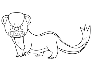 Pokémon Yungoos Uncolored Drawing Wallpaper