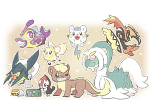 Pokémon Yungoos With Friends Wallpaper