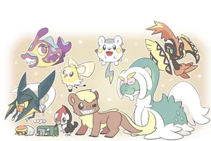 Pokémon Yungoos With Friends Wallpaper