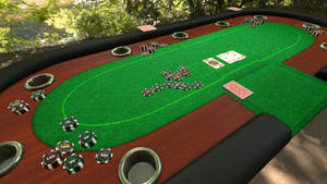 Poker Table Graphic Art Wallpaper