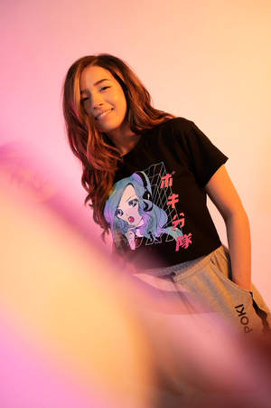 Pokimane Merchandise Photo Shoot Wallpaper