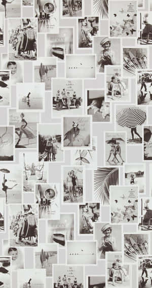 Polaroid Photos Black Collage Wallpaper