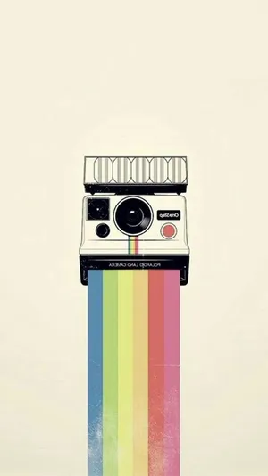 Polaroid Rainbow Girly Iphone Wallpaper
