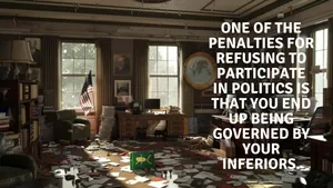 Political Participation Quote Office Scene Wallpaper