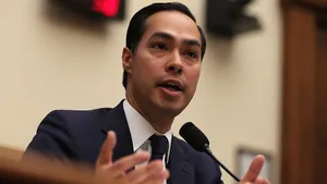 Politician Julián Castro Engaged In A Public Discussion. Wallpaper