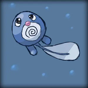 Poliwag Art Against Water Wallpaper