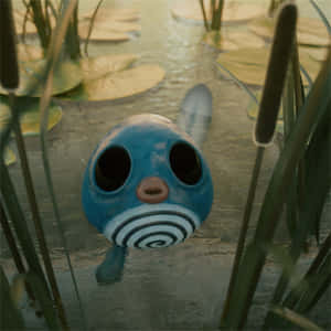 Poliwag With Black Eyes Wallpaper