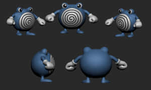 Poliwhirl 3d Clones Wallpaper