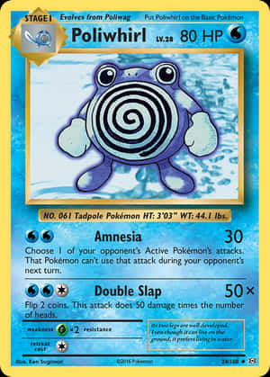 Poliwhirl Card Background Wallpaper