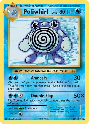 Poliwhirl Card Background Wallpaper