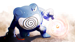 Poliwrath Holding Ball With Light Wallpaper