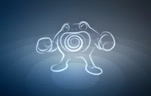 Poliwrath White Line Drawing Wallpaper