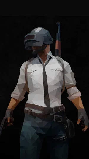 Polygon Art Of Male Character Pubg Iphone Wallpaper
