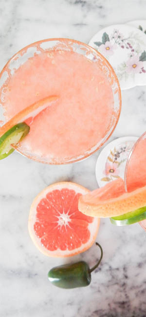 Pomelo Cocktail Drink Wallpaper