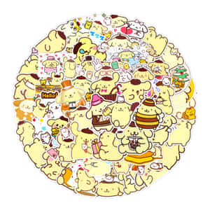 Pompompurin Collage Aesthetic.png Wallpaper