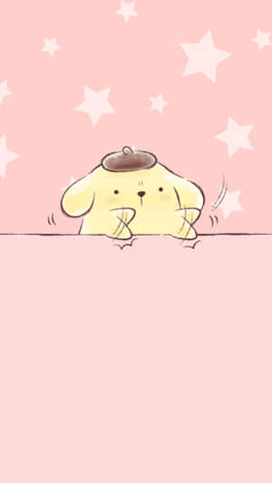 Pompompurin Cute Star Background Wallpaper