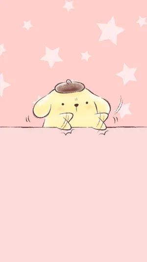 Pompompurin Cute Star Background Wallpaper