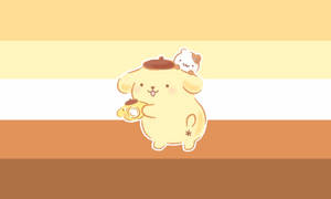 Pompompurin Golden Retriever Dog Wallpaper