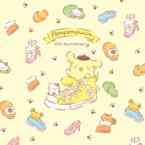 Pompompurin Inside A Shoe Wallpaper