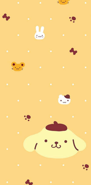 Pompompurin Light Brown Poster Wallpaper