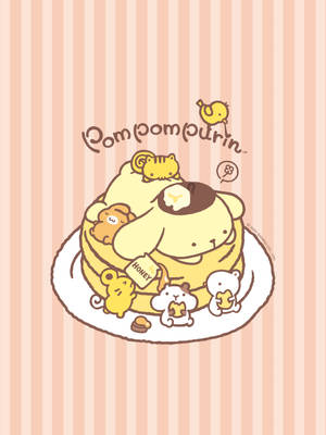 Pompompurin Pancake Playtime Hd Wallpaper