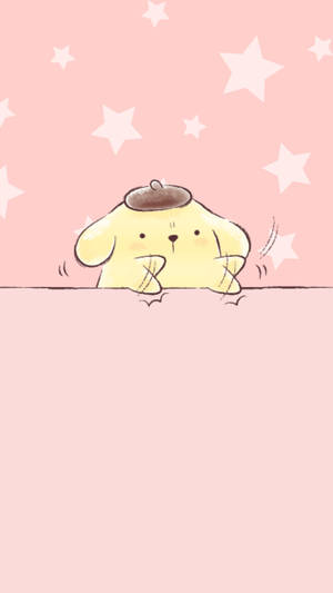 Pompompurin Pink Poster Wallpaper