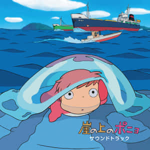 Ponyo_on_the_ Cliff_by_the_ Sea_ Poster Wallpaper