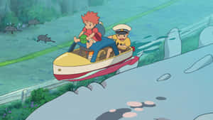 Ponyoand Sosuke Adventureat Sea Wallpaper