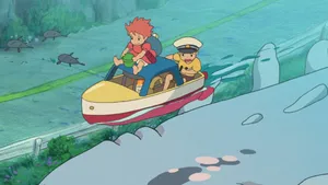 Ponyoand Sosuke Adventureat Sea Wallpaper