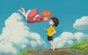 Ponyoand Sosuke Magical Meeting Wallpaper