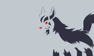 Poochyena Evolving Into Mightyena Artwork Wallpaper