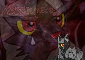 Poochyena Pokemon Artistic Background Wallpaper