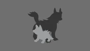 Poochyenaand Evolution Silhouette Wallpaper