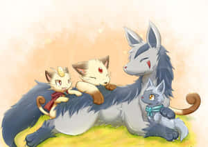 Poochyenaand Evolutions Fan Art Wallpaper